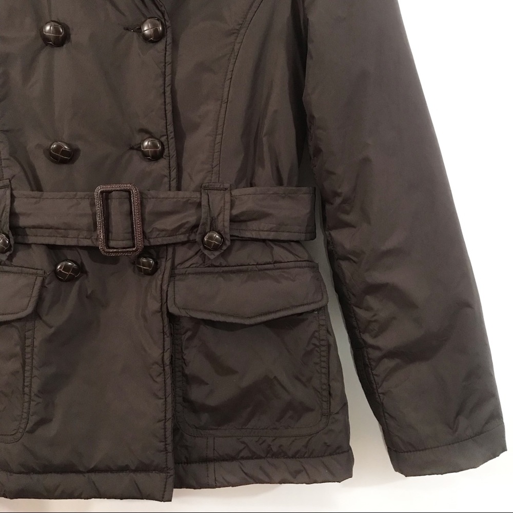 JOIE Faux Fur Belted Puffer Style Jacket Brown - Picture 3 of 10